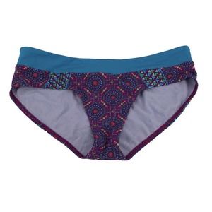 prAna Women's Small S Turquoise Pink Bikini Bathing Suit Swim Bottom Hipster